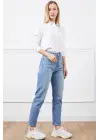 Yüksek Bel Mom Jean Pantolon