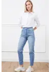 Yüksek Bel Mom Jean Pantolon