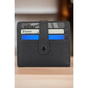 Hakiki Deri Unisex Slim Kartlık Siyah Cüzdan