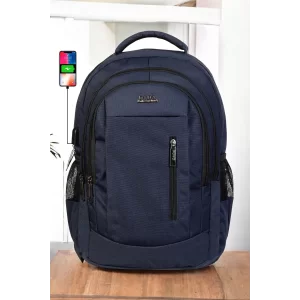 Lacivert Sportif Darbe Emici Su Geçirmez 14-16 inç Laptop Sırt Çantası