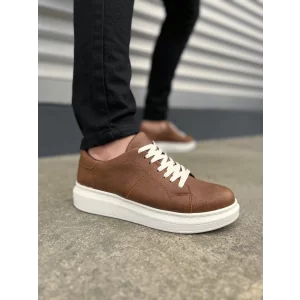 Tb151 Boost Bağcıklı Cilt Erkek Günlük Sneaker Ayakkabı Cbt - Taba