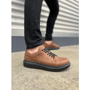 Tb151 Boost Bağcıklı Cilt Erkek Günlük Sneaker Ayakkabı Cst - Taba