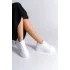 Bıana Bağcıklı Ortopedik Taban Kadın Sneaker Spor Ayakkabı  Bt - Beyaz