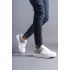 Tb151 Boost Bağcıklı Cilt Süet Erkek Günlük Sneaker Ayakkabı Csbt - Beyaz/gri
