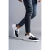 Tb155 Warrior Bağcıklı Ve Fermuarlı Cilt Erkek Günlük Sneaker Ayakkabı Cbt - Beyaz/siyah