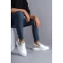 Tb155 Warrior Bağcıklı Ve Fermuarlı Cilt Süet Erkek Günlük Sneaker Ayakkabı Csbt - Beyaz/gri