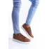 Tb166 Prestige Bağcıklı Cilt Kapitone Desenli Erkek Günlük Sneaker Ayakkabı Cbt - Taba