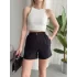 Çıtçıtlı Gabardin Şort