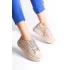 Della Bağcıklı Ortopedik Taban Taşlı Kadın Sneaker Spor Ayakkabı Tt - Ten