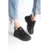 Jane Bağcıklı Ortopedik Taban Kadın Sneaker Spor Ayakkabı  St - Siyah