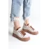 Jane Bağcıklı Ortopedik Taban Kadın Sneaker Spor Ayakkabı  Tt - Krem