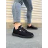 Tb0118 Rex Bağcıklı Keten Kumaş Erkek Günlük Sneaker Ayakkabı Kst - Siyah
