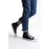 Tb0423 Axe Bağcıklı Keten Kumaş Erkek Günlük Sneaker Ayakkabı Kbt - Siyah