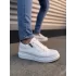 Tb155 Warrior Bağcıklı Ve Fermuarlı Cilt Erkek Günlük Sneaker Ayakkabı Cbt - Beyaz