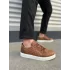 Tb166 Prestige Bağcıklı Cilt Kapitone Desenli Erkek Günlük Sneaker Ayakkabı Cbt - Taba