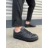 Tb166 Prestige Bağcıklı Cilt Kapitone Desenli Erkek Günlük Sneaker Ayakkabı Cst - Siyah