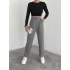 Örme Krep Pantolon Çift Düğmeli