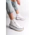 Roma Bağcıklı Ortopedik Taban Kadın Sneaker Spor Ayakkabı Bt - Beyaz