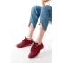 Rs-01 Bordo Süet İnce Taban Günlük Spor Ayakkabı