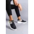 Boost Bağcıklı Cilt Süet Erkek Günlük Sneaker Siyah-Gri Ayakkabı