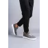 Cool Bağcıklı Keten Erkek Günlük Spor Klasik Gri Ayakkabı