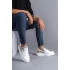 Tb155 Warrior Bağcıklı Ve Fermuarlı Cilt Süet Erkek Günlük Sneaker Ayakkabı Csbt - Beyaz/gri
