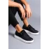 Tb155 Warrior Bağcıklı Ve Fermuarlı Cilt Süet Erkek Günlük Sneaker Ayakkabı Csbt - Siyah