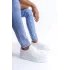 Tb165 Elite Bağcıklı Cilt Erkek Günlük Sneaker Ayakkabı Cbt - Beyaz