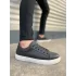 Tb122 Mode Bağcıklı Cilt Erkek Günlük Sneaker Ayakkabı Cbt - Siyah