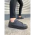 Tb122 Mode Bağcıklı Cilt Erkek Günlük Sneaker Ayakkabı Cst - Siyah