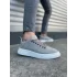 Tb204 Flex Bağcıklı Keten Kumaş Erkek Günlük Sneaker Ayakkabı Kbt - Gri
