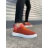 Tb204 Flex Bağcıklı Keten Kumaş Erkek Günlük Sneaker Ayakkabı Kbt - Turuncu