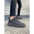 Tb204 Flex Bağcıklı Keten Kumaş Erkek Günlük Sneaker Ayakkabı Kst - Siyah