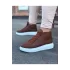 Terzi Bey Tb032 Taba Bağcıklı Sneakers  Yarım Bilek Bot