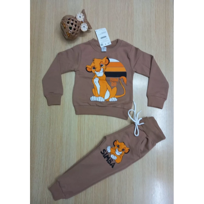 Aslan Kral Baskılı İki İplik Penye İkili Takım