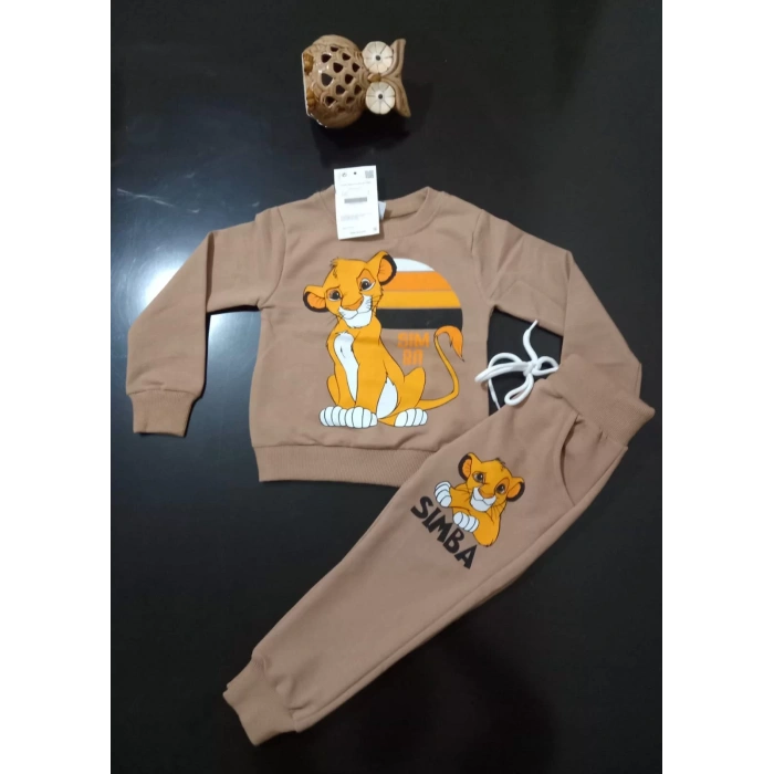 Aslan Kral Baskılı İki İplik Penye İkili Takım