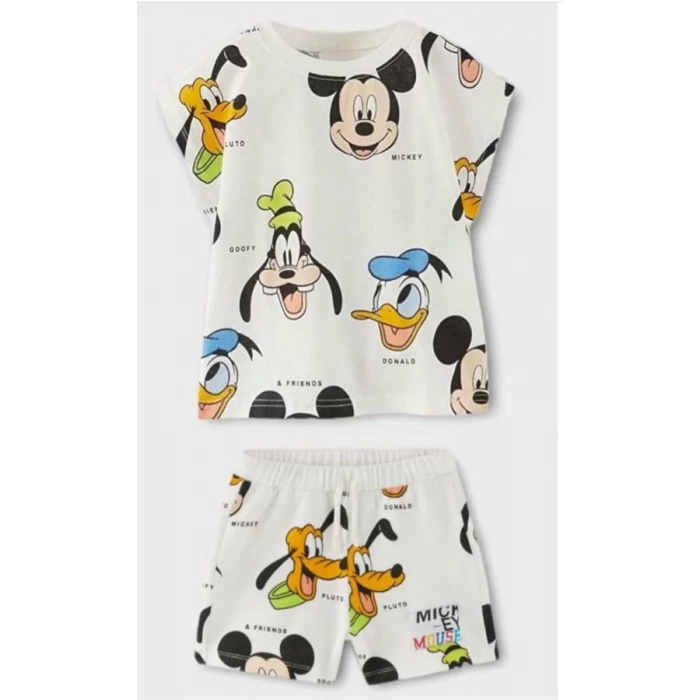 Çocuk Mickey Friend Baskılı İkili Takım