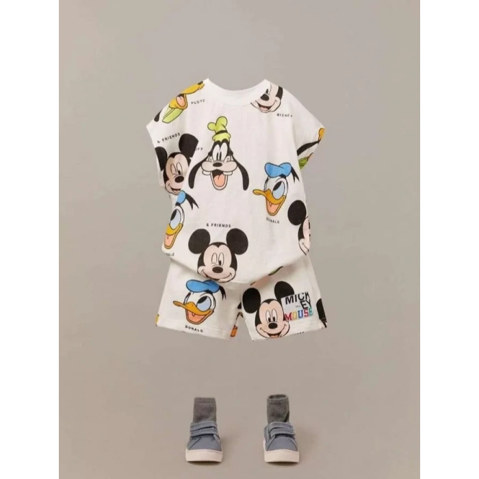 Çocuk Mickey Friend Baskılı İkili Takım