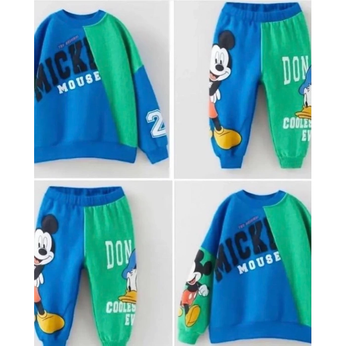 Çocuk Mickey Karakter Baskılı Iki Iplik Takımı