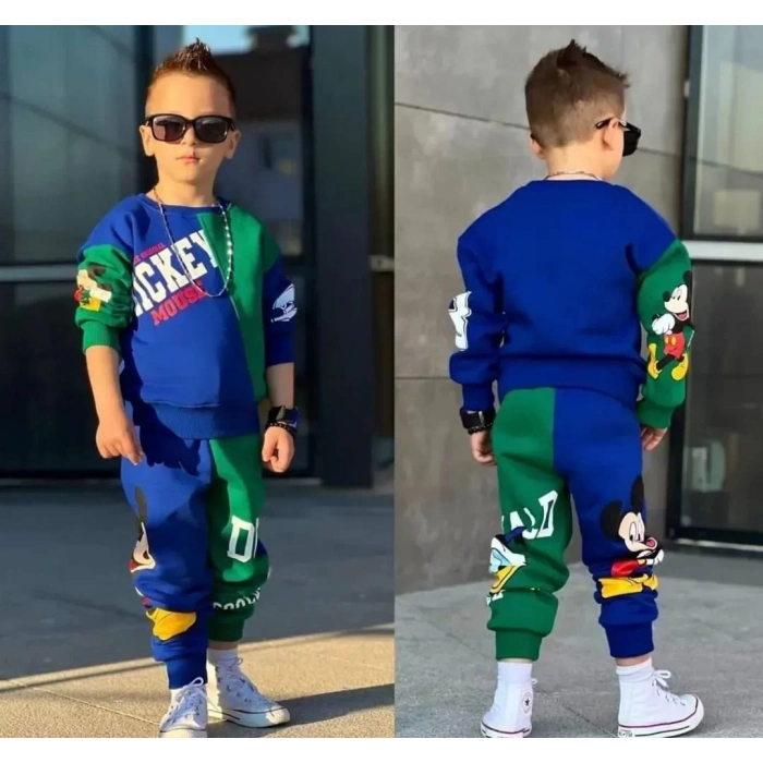 Çocuk Mickey Karakter Baskılı Iki Iplik Takımı