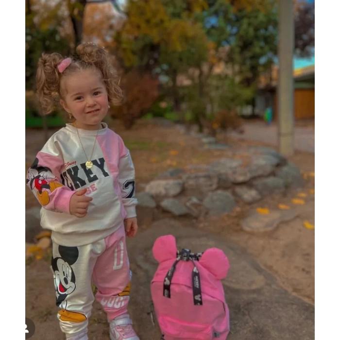 Çocuk Mickey Mouse Baskılı Alt Üst İkili Takımı