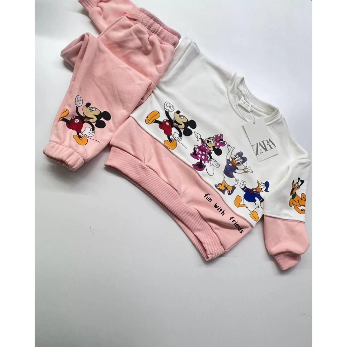 Çocuk Mickey Mouse Baskılı Alt Üst İkili Takımı