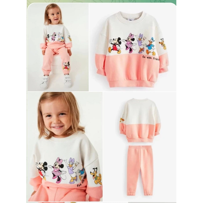 Çocuk Mickey Mouse Baskılı Alt Üst İkili Takımı