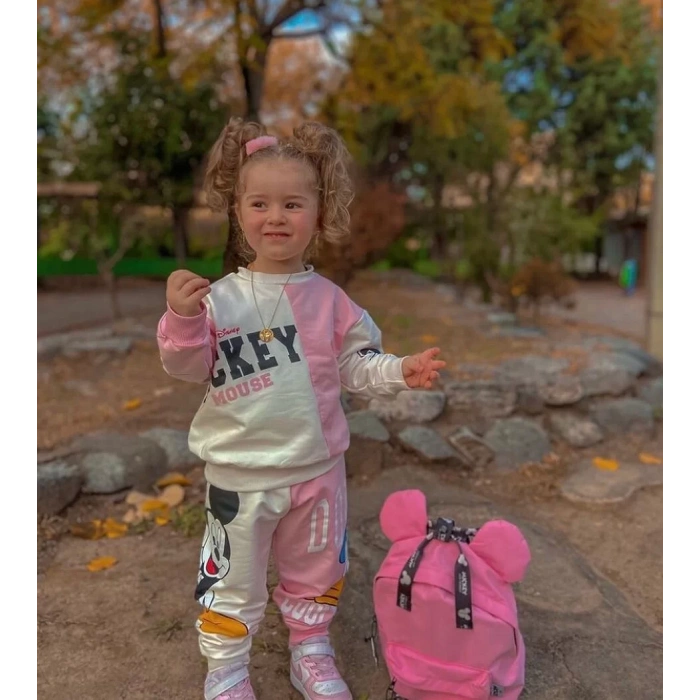 Çocuk Mickey Mouse Baskılı Alt Üst İkili Takımı