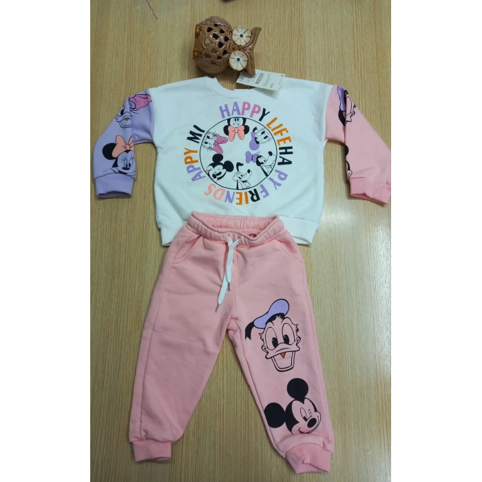 Çocuk Mickey Mouse Baskılı Alt Üst İkili Takımı