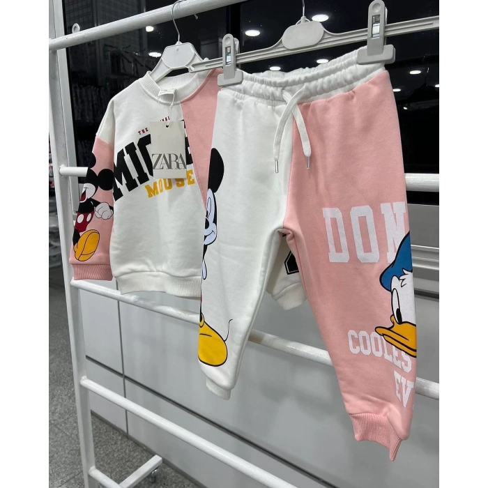 Çocuk Mickey Mouse Baskılı Alt Üst İkili Takımı