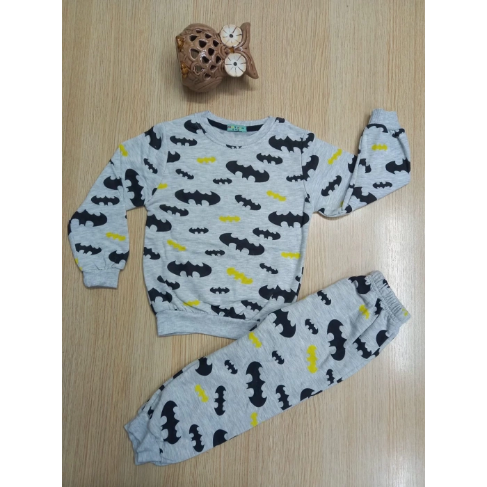 Erkek Çocuk Batman Baskılı Mevsimlik Şardonlu İkili Takım