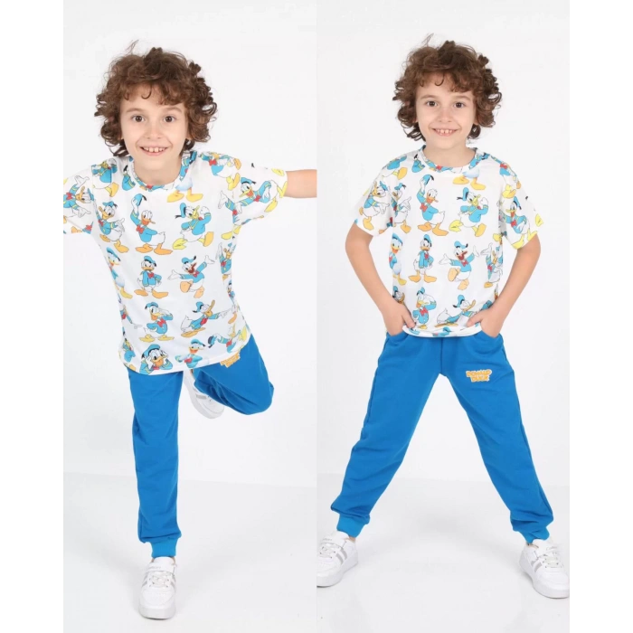 Erkek Çocuk Donald Baskılı Kısa Kolu İkili Takım