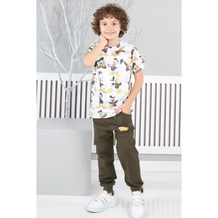 Erkek Çocuk Donald Baskılı Kısa Kolu İkili Takım