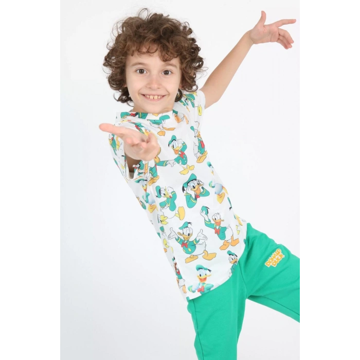 Erkek Çocuk Donald Baskılı Kısa Kolu İkili Takım